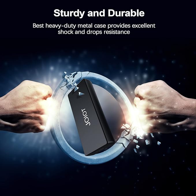 JOIOT 500GB Portable External SSD Up to 430MB/s USB 3.1 Type C Ultra-Light External Solid State Drive, Mini Portable Solid State Drive for Mac Windows Android Linux