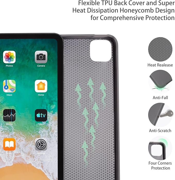 iPad Air 11 Inch Case M3/M2 (2025/2024), Case for iPad Air 5th/4th Generation 10.9 Inch, case for iPad air 11-inch Kids Women Men Multi-Angle View Adjustable Stand Auto Wake/Sleep,Holographic Marble
