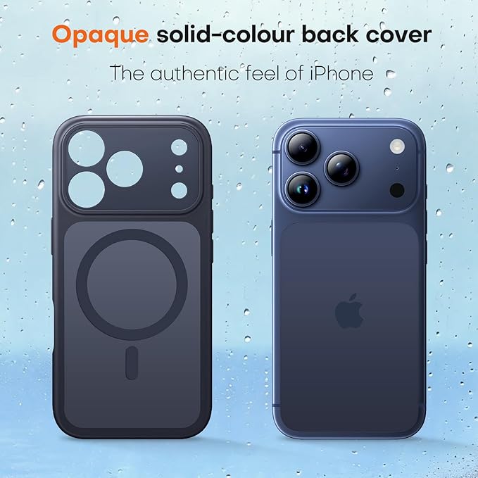 TAURI for iPhone 17 Pro Max Case, Compatible with MagSafe, (Full Camera Protection) Camera Control Cover Solid-Color Matte Magnetic 17 Pro Max Phone Case, Black