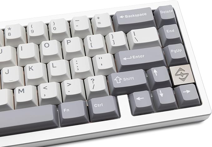 KEEBMONKEY WOBKEY Zen 65 65% Quick Release Wireless Mechanical Keyboard with RGB, CNC Aluminum Case, Hot-Swappable, VIA Support, BT/2.4G/USB-C Gaming Keyboard for Mac/Windows (Ultra Silver)