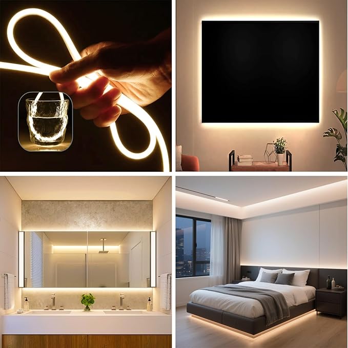 3.28FT Warm Neon Light Strip, 5V USB Led Strip Lights with Touch Controller, Flexible Neon Rope Lights for Bedroom, Party, Home Decor
