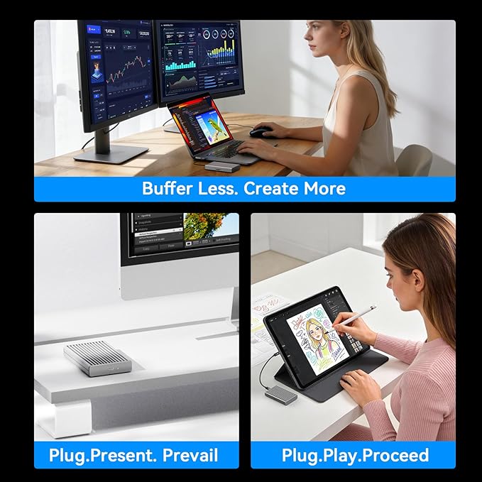 ANYOYO NVMe M.2 SSD Enclosure, 40Gbps NVMe Enclosure Up to 8TB SSD, Tool-Free Aluminum Case with Triple Fins Heat Dissipation, Compatible with Thunderbolt 3/4 & USB4/3.2/3.1/3.0/2.0 M1 M2 Pro/Max