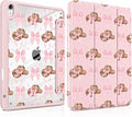 Case for iPad Air 11 inch M4 2026 M3 2025 M2 2024 Release with Pencil Holder - Aesthetic Cute Preppy Design Trifold Cover with Soft TPU Bumper Clear Back Auto Sleep/Wake for Girls Women, Hat