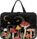 12 Inch Mushroom Laptop Sleeve, Protective Tablet Case with Handle, Shockproof Computer Bag Carrying Case Portable Notebook Cover Messenger Briefcase for Travel/Business/School/Men/Women