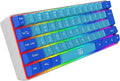 Snpurdiri 60% Wired Gaming Keyboard, RGB Ultra-Compact Mini Keyboard, Waterproof Mechanical Feeling Small Keyboard for PC/Mac Gamer, Typist, Travel, Easy to Carry on Business Trip (Blue-Wathet)