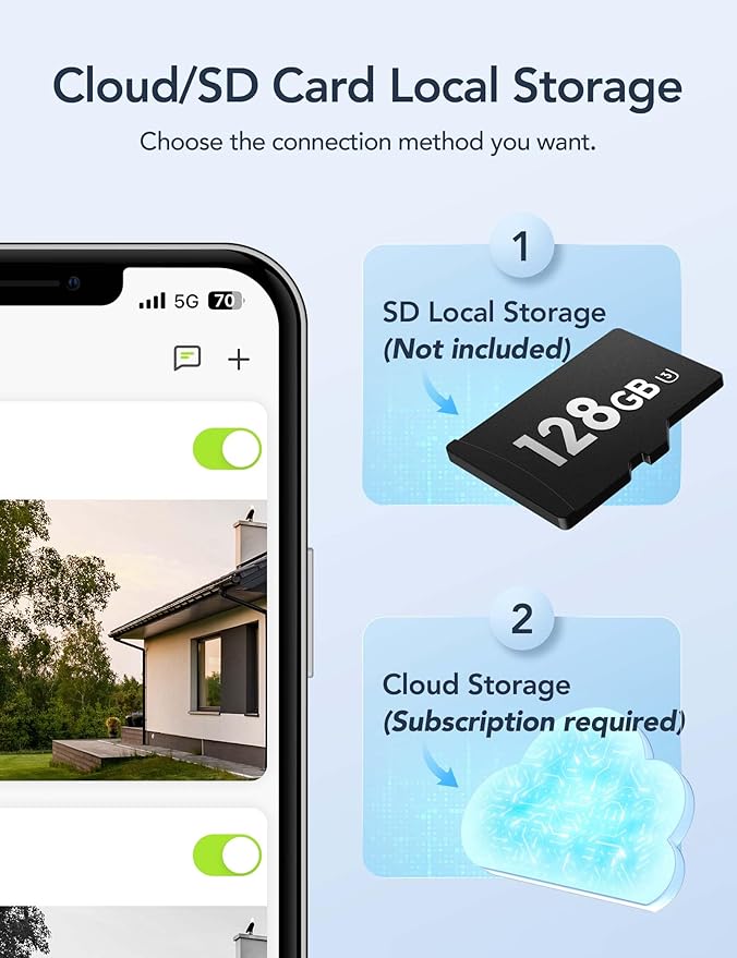 GNCC 2 Pack Solar Camera Outdoor Wireless, 5G & 2.4GHz WiFi, 2K Battery Cameras for Home Security, Color Night Vision, AI Detection, Siren Alarm, 2-Way Talk, Waterproof, Cloud Subscription/SD Storage
