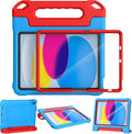 YIHE Kids Case for iPad (A16) 11th Generation 11 Inch 2025 & iPad 10th Generation 10.9 inch 2022, with Built-in Screen Protector and Handle Stand, Full Body Shockproof Protective Cover, BlueRed