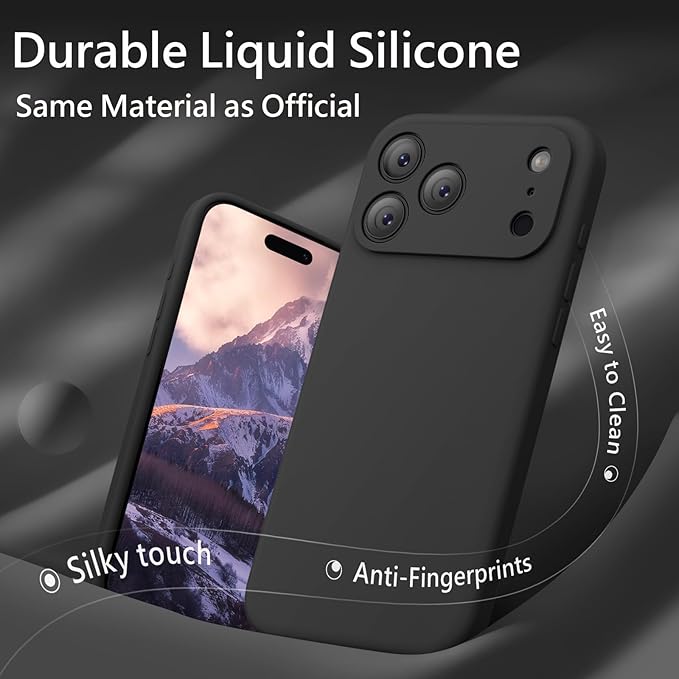 FireNova Magnetic for iPhone 17 Pro Case, Compatible with MagSafe, [Integrated Silicone Camera Control Button] [Camera Protection] Anti-Scratch Microfiber Lining Phone Case, 6.3", Black