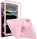 Soke Case for iPad Pro 13 Inch M5/M4 & iPad Air 13 Inch M4/M3/M2(2026/2025/2024), iPad Pro 12.9(2022 2021 2020,6th/5th/4th Gen), Rugged Shockproof Protective Cover - Pink
