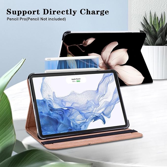 Case for iPad Air 11 Inch M4/M3/M2 (2026/2025/2024),iPad Air 5th/4th Generation Case 10.9 Inch 2022/2020, PU Leather Stand Shockproof Cover with Card Slots - Mandala Flower