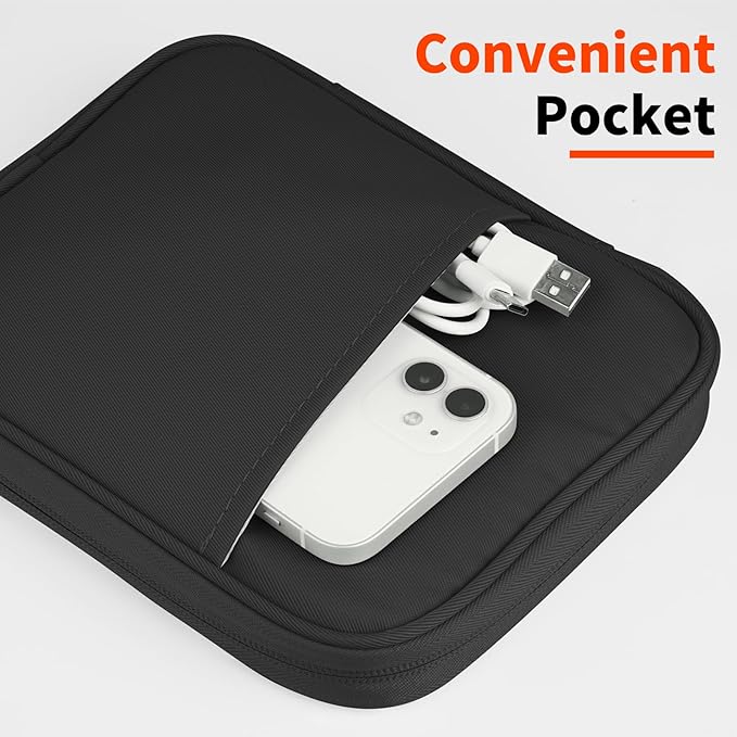 HoYiXi Universal Sleeve Bag for 7-8 inch Tablet Fire HD 8/Fire HD 8 Plus Compatible iPad mini (6th Gen) 8.3" 2021, iPad mini 5/4/3/2/1, Tab A8, 7"-8" inch Android Tablet Sleeve Case -Black