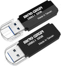 Micro Center Pro 2 Pack 32GB USB 3.1 Gen1 Flash Drive Faster USB Stick External Data Storage Thumb Drive (32GB 2-Pack, Black)