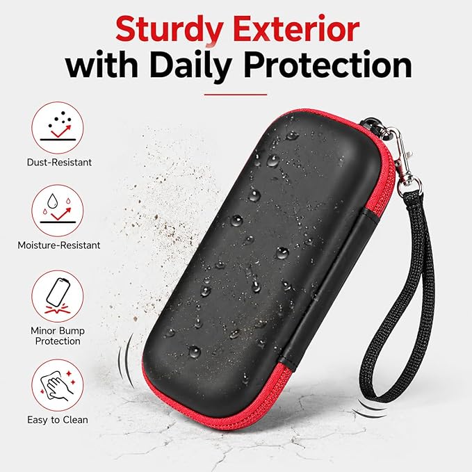 PAIYULE Case Compatible with 136G 128GB Digital Voice Recorder for Aiworth/for Sony ICD-PX370/ 470/560 for EVIDA/for Aomago Activated Recorder Fits for MP3 Player, Earbuds, USB Cable (Box Only) (Red)
