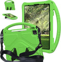 YRH Kids Case for iPad Air 13-in. M4/M3/M2 (2026/2025/2024), for iPad Pro 13-in. M5/M4 (2026/2024), with Strap Handle Stand, Green