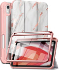 Case for iPad mini 7 (A17 Pro) 2024 & iPad mini 6 2021 Case, [Built-in Screen Protector][Auto Sleep/Wake][Pencil Holder] iPad mini 6th Generation 8.3-inch Soft Leather Flip Cover with Stand, Marble
