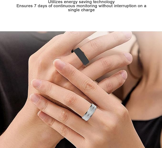Smart Health Ring, IP68 Waterproof Ultralight Fitness Tracker Ring, Rechargeable Sports Monitor Tracker Pedometer Sleep Tracking 24 Hour Heart Rate Monitoring