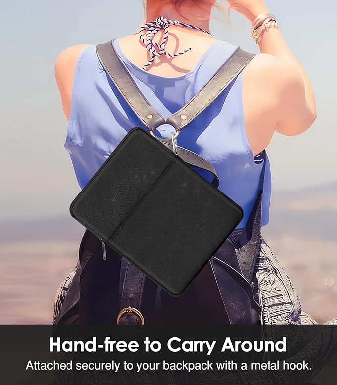 MoKo 9-11 Inch Tablet Sleeve Bag Carrying Case Fits New 11-inch iPad Pro M4/iPadAir M2 2024, Air 5/4/3 10.9"/10.5", Pro 11 M2, 10th 10.9, 9/8th Gen 10.2, Galaxy Tab S8/S9 11", Black