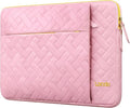 Lacdo Laptop Sleeve Case for 15 inch New MacBook Air M5/A3448 (2026), M4 A3241 2025, M3 A3114, M2 A2941 2024-2023, 15 inch MacBook Pro A1990 A1707 Computer Bag with Accessory Pocket, Sakura Pink