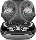Wireless Earbuds, Bluetooth 5.4 Headphones Sport, Over Ear Buds with ENC Noise Cancelling Mic, 48H, Wireless Earphone with Earhooks, Stereo Deep Bass, IP7 Waterproof Ear Bud for Workout Running, Grey