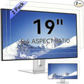 [2-Pack] 19 Inch Computer Blue Light Blocking Screen Protector for 5:4 Widescreen Monitor, Anti Glare Anti-UV Eye Protection Desktop PC LED Monitor Filter, Removable Anti-Scratch Screen Film 19in