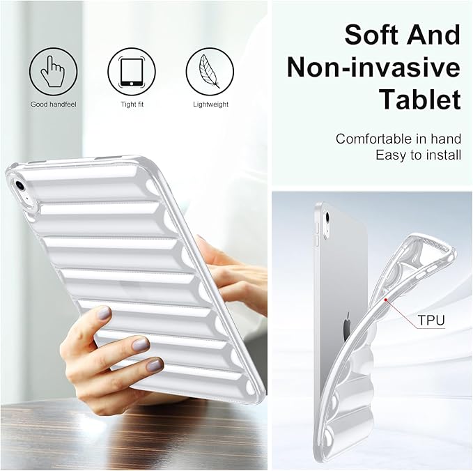 for iPad (A16) 11th Generation Case 11 inch 2025/iPad 10th Generation 10.9 inch (2022) Shockproof Soft TPU Back Cover Silicone Bumper Anti-Yellowing Lightweight Protective Clear Shell, Clear