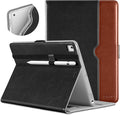 DTTO for iPad 9.7 Inch 5th/6th Generation 2018/2017 Case with Apple Pencil Holder, Premium Leather Folio Stand Cover Case for Apple iPad 9.7 inch, Also Fit iPad Pro 9.7/Air 2/Air - Black Brown