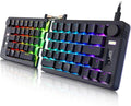 Koolertron Programmable Ergonomic Split Keyboard,One-Handed Mechanical Gaming Keypad with RGB Backlit, Portable Single-Hand Design for Windows/Mac, Ideal for Gaming & Productivity
