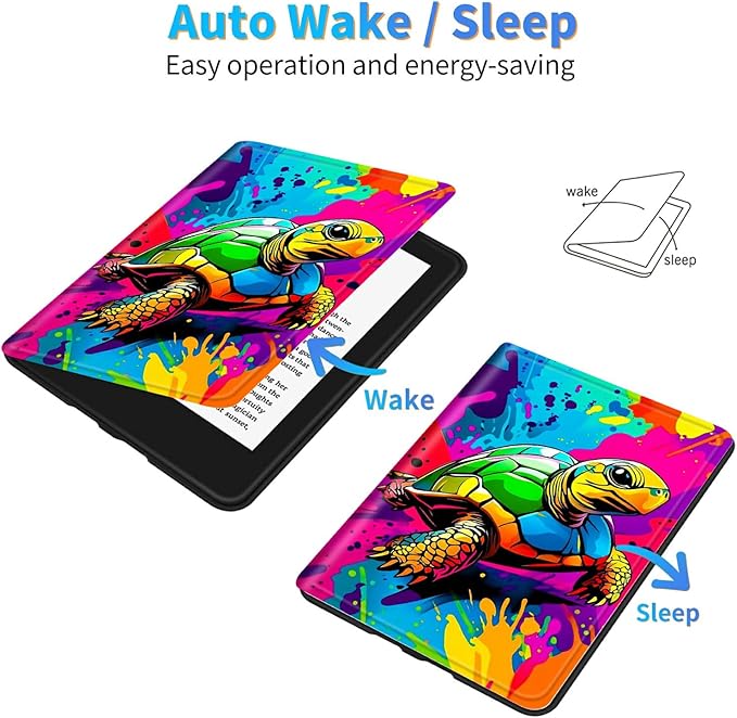 for All-New 6" Kindle 11th Generation 2024/2022 Release E-Reader Case, Slim Kickstand Stand Leather Smart Cover with Auto Wake/Sleep, Pink Rose