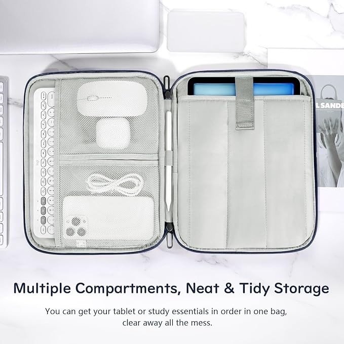 Dadanism 9-11 Inch Tablet Sleeve Padded Carrying Case for iPad (A16) 11th Gen 11", iPad 10th Gen 10.9", iPad Air M4/Pro M5 11", iPad Air 5/4, iPad 9/8/7th Gen, Galaxy Tab A11+ Plus 11", Indigo
