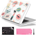 Batianda Case for New MacBook Pro 14 Inch M5 (2025 2026) & 2024 2023 Release [Model A3434 / A3112] - Ultra Slim 1.2mm Glossy Hard Shell Protective Skin Keyboard Cover 4-in-1 Bundle, Retro Stickers