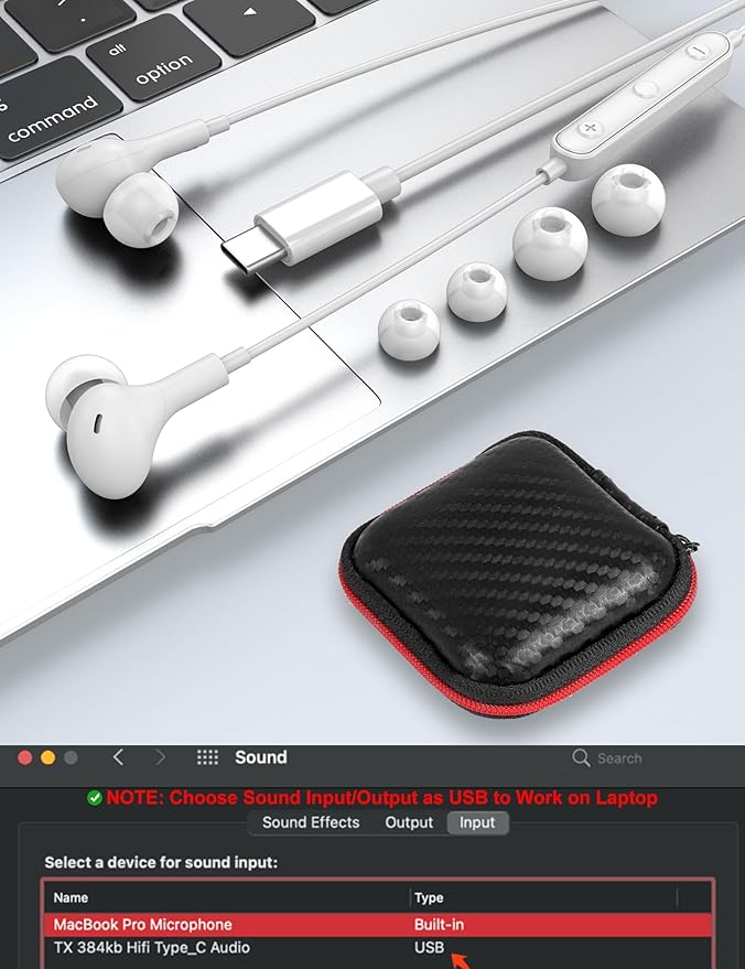 APETOO USB C Headphones for iPhone 17 16 15 iPad Air 5 Wired Earbuds for Samsung S26/S25/S24/S23/S22/S21 Magnetic Noise Isolating in-Ear Type C Earphones with Mic Volume Control for Pixel 8 7 6, White