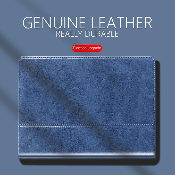 for Ipad Pro 12.9 inch Case 1st/2nd Gen 2015/2017 Old Model Genuine Leather Cover Protective Shell,Auto Wake/Sleep.Blue