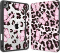 Mektron Case for iPad Pro 11 inch (4th, 3rd, 2nd & 1st Gen) 2022 2021 2020 2018, Buit in Pencil Holder with Shockproof Cover Clear Shell + Auto Wake/Sleep, Leopard Pink Butterfly