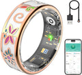 Enamel Craft Smart Ring for Women & Men, No Subscription Fitness Tracker with Heart Rate, Sleep Tracking, SpO2 – IP68 for iOS & Android (Enamel Color, 11#)
