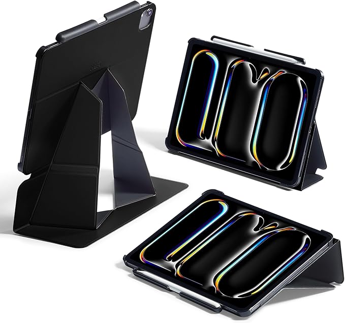 MOFT Folio Case for iPad Pro 11" (1~4 gen.) with Detachable Pencil Holder, Protective & Lightweight, Durable MOVAS Material and Comfortable Touch for Browsing, Drawing & Studying,Jet Black