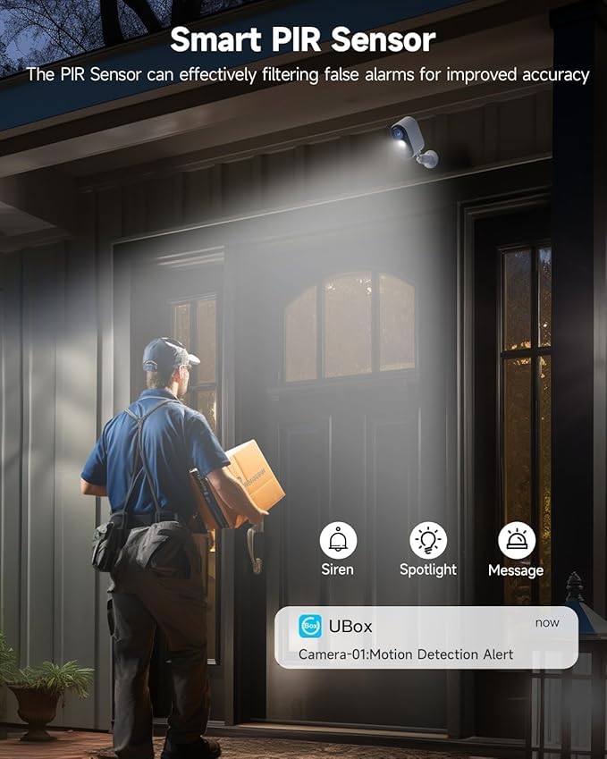 LIWAN Security Cameras Wireless Outdoor Indoor, 2.4GHZ WiFi Security Camera for Home Security, 2K HD Color Night Vision Battery Powered, Motion Detection, 2-Way Talk, 4-Pack