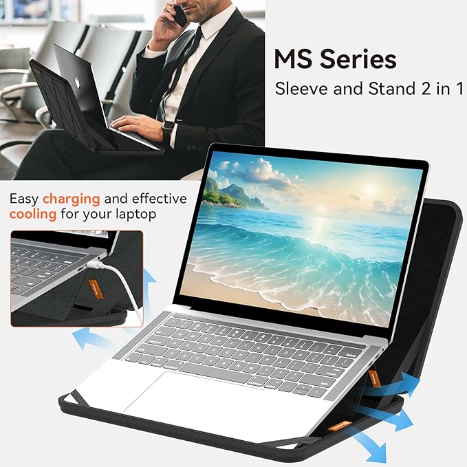 Smatree MS107 Hard EVA Protective Sleeve Case with Stand Compatible for 16 inch HP OMEN MAX Gaming Laptop 16t/16, for 16inch OMEN Transcend Laptop16, for 16.1inch OMENTranscend Gaming Laptop16t