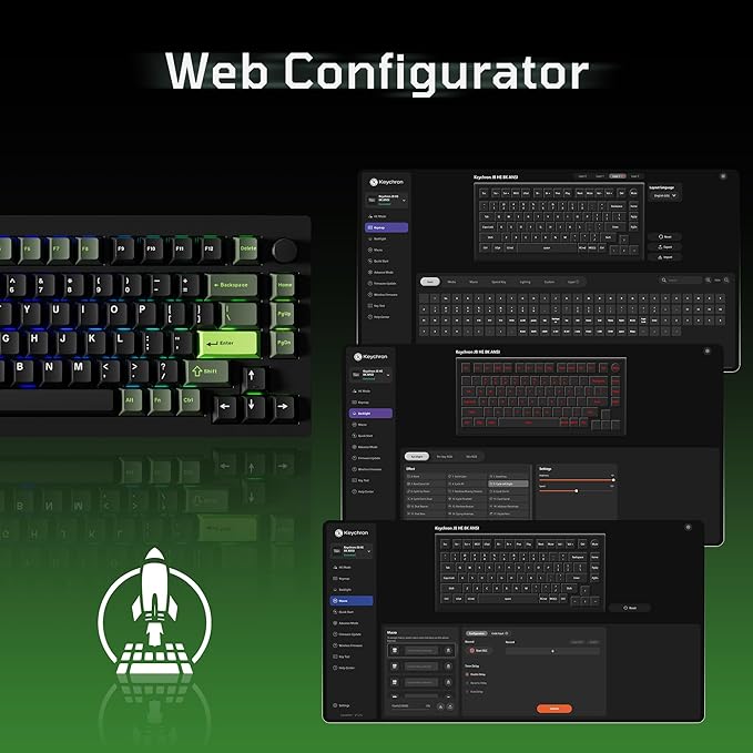 Keychron J8 HE Wired Hall Effect Keyboard with 8000 Hz Polling Rate, Rapid Trigger Magnetic Switch Hot-Swappable, 75% Layout Custom Programmable Knob, RGB Backlit for Mac Windows Linux