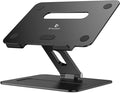 Adjustable MacBook Laptop Stand for Desk | Ergonomic Aluminum Laptop Riser with Heat-Vent, Compatible for 10-17" Laptops, Dark Black