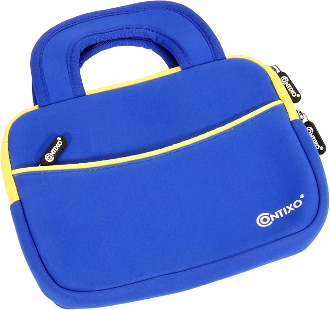 Contixo 10" Tablet Sleeve Bag - Compatible with K102 & K103 Kids Tablets, Shockproof & Water-Resistant Protective Carrying Case with Soft Lining - Dark Blue