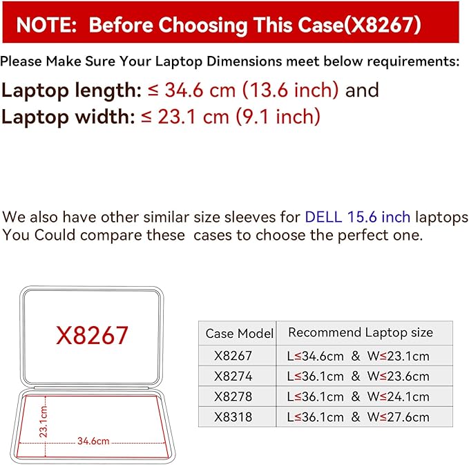 Smatree Hard EVA Protective Sleeve Case Only Compatible for 15 inch Dell Precision 5570 Workstation, for 15.6 inch Dell XPS 15 9530 Laptop Waterproof and Anti-Shock Sleeve (X8267)