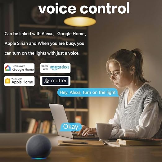 Jinvoo Matter Smart Plug, Smart Socket, Alexa Plug, 100% Privacy Protection, Compatible with Apple Home, Alexa, Google, SmartThingss, 4 Packs