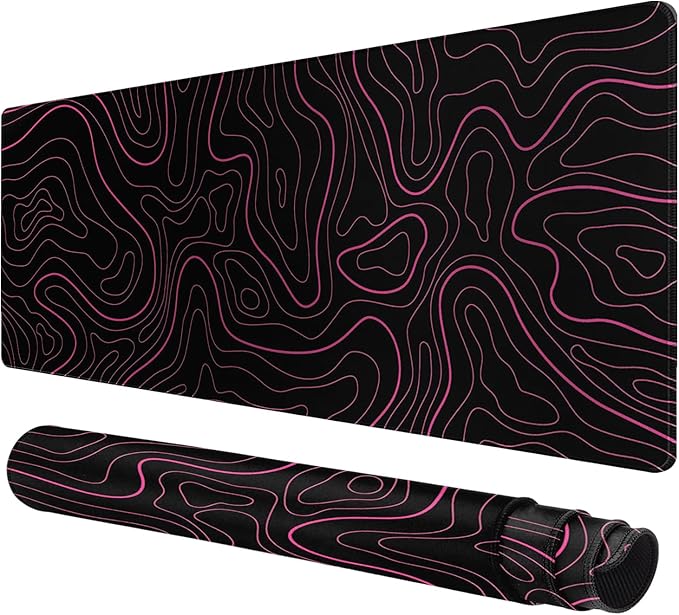 Large Mouse Pad for Desk - Gaming Mouse Pad with Non-Slip Base Stitched Edges, Mousepad for Keyboard and Mouse