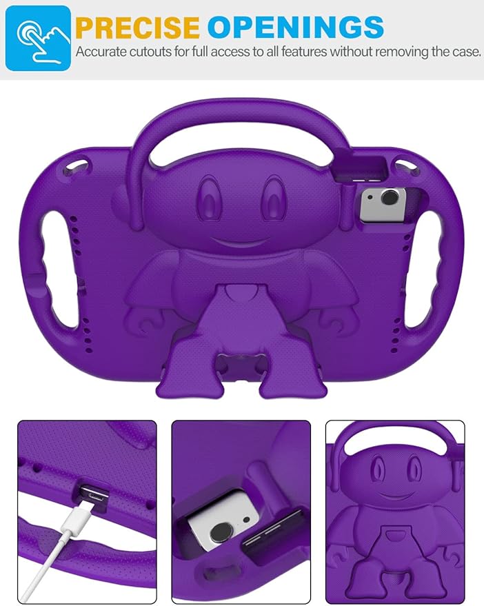 SUPLIK Kids Case for iPad 11th Gen (A16) 11-inch 2025 & 10th Generation 10.9" 2022 & Air 11" 2025/2024 & Air 5th/4th Gen & Pro 11, Durable Shockproof Cover with Shoulder Strap Handle Stand, Purple