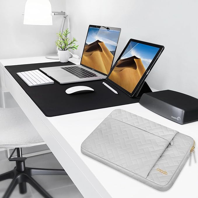 Lacdo Laptop Sleeve Case for 16 inch New MacBook Pro M5 Pro/Max A3428 A3429 (2026), M4/M3/M2/M1 A3403 A3186 A2991 A2780 A2485 2024-2019 | 15 inch Surface Laptop 7 6 5 4 Computer Bag, Space Gray