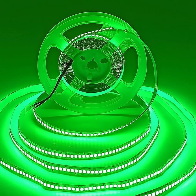 SUYOOULIN LED Strip Lights, SMD 2835 LED Strip, DC12V 1200LEDs 16.4Ft 26000LM High Density LED Light Strips Waterproof IP65, 3 Times Brightness Than SMD3528 LED Strip, Green