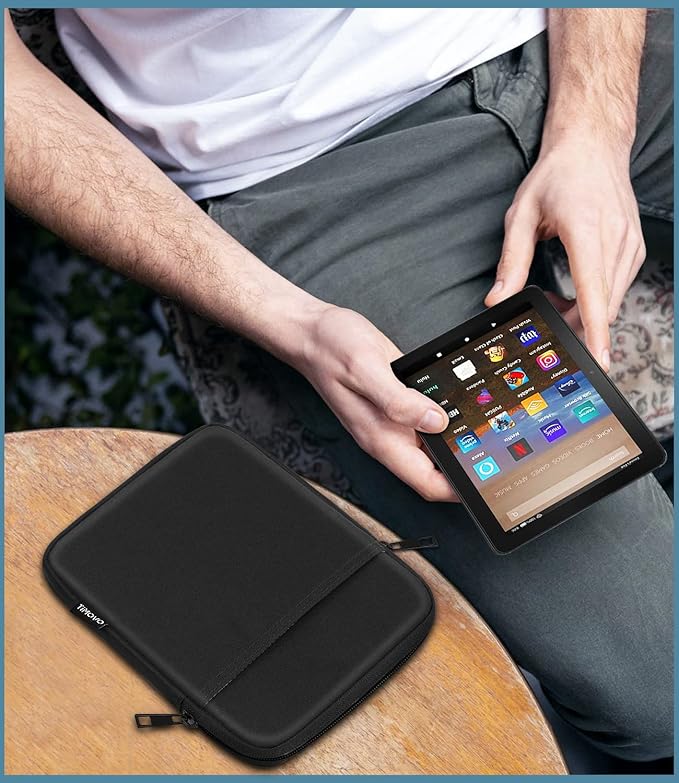 TiMOVO Tablet Sleeve Case Fits All-New iPad mini 7 (A17 Pro, 2024), iPad mini 6 (8.3-Inch, 2021)/5/4/3/2/1, Protective Carrying Pouch Bag Case, Black
