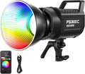 NEEWER 300W RGB LED Video Light APP/2.4G Control 17 Effects, 2500-7500K 29000lux/1m COB Continuous Output Lighting, CRI95+/TLCI97+ 4 Dimming Curves Bowens Mount Spotlight for Studio Shoots, FS300C