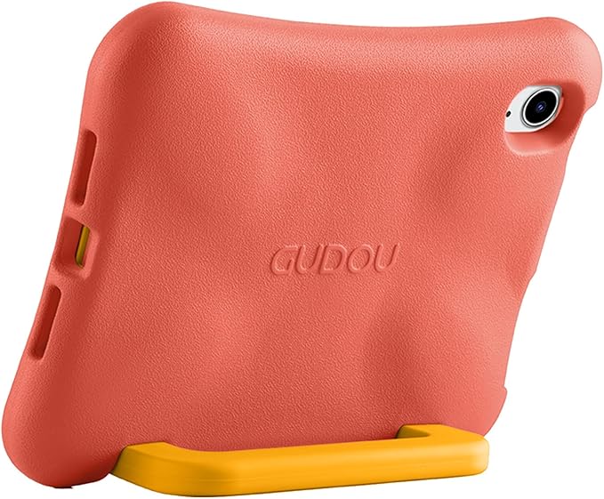 Kids Case for iPad mini 7 (A17 Pro) 2024 /iPad Mini6 2021, Light Weight Heavy Duty/Shockproof/Drop Proof with Handle/Kickstand, Child Friendly Cover for iPad mini 7th/6th Gen 8.3inch (Red Yellow)