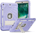 SIBEITU iPad 6th Generation Cases for Kids | iPad 5th Generation Case 9.7 inch w/Pencil Holder iPad 9.7 Case w/Stand for Boys Girls | Heavy Duty Rugged iPad Case for 6th/5th 2018/2017 Purple
